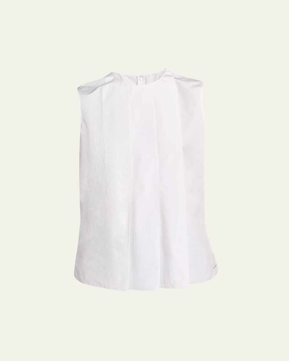 Pleated Sleeveless Top